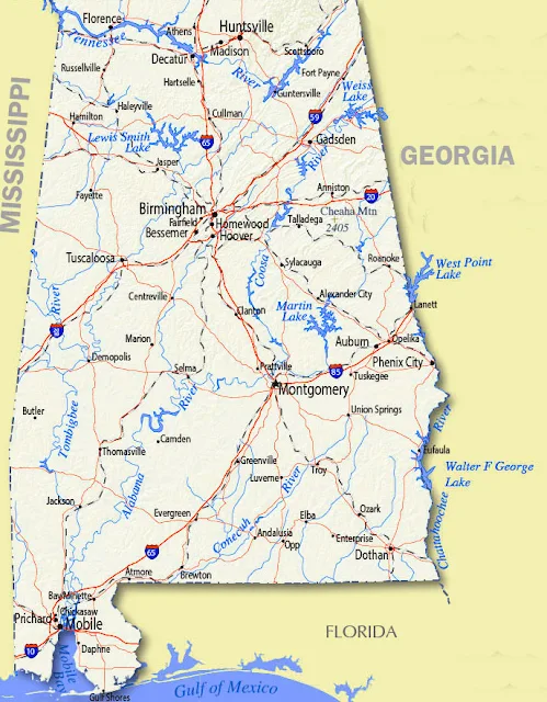 Gambar Peta Alabama 2