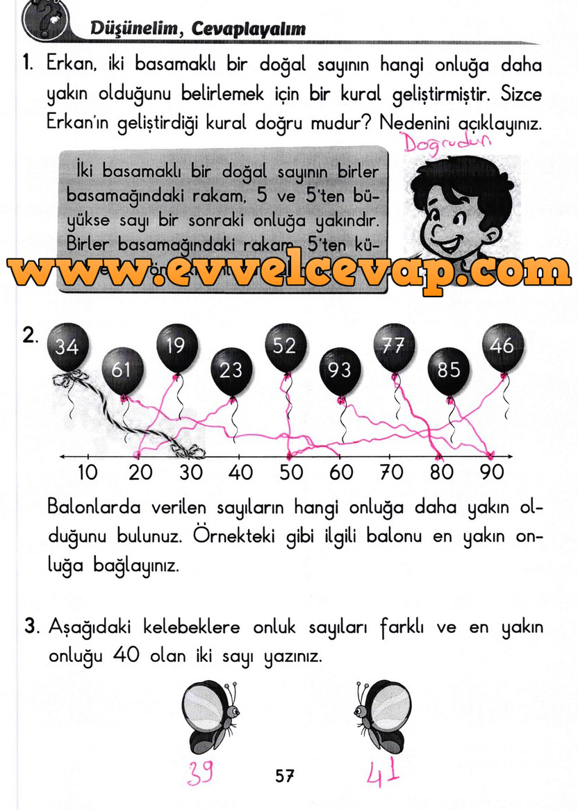 2. Sınıf Başak Yayınları Matematik 57. Sayfa Cevapları
