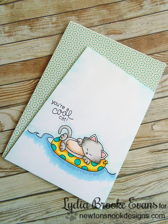 Cool Cat Beach card by Lydia Brooke for Newton's Nook Designs |  Newton's Summer Vacation Stamp Set