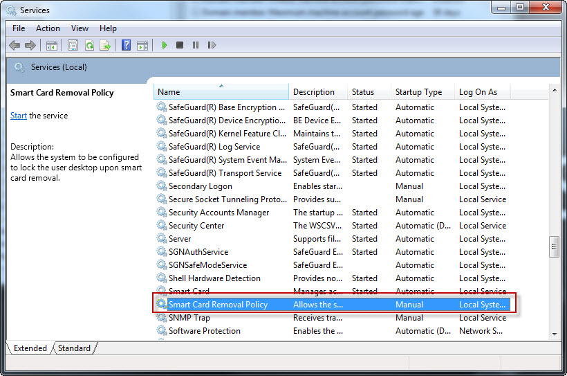 Certificates, Smart Cards and Authentication Configuring Smart Card