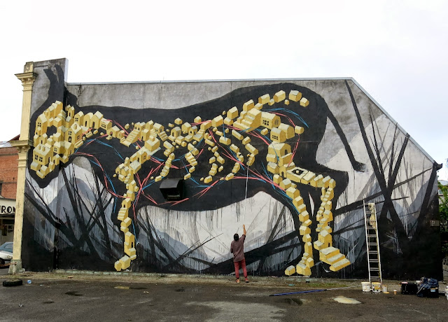 Street Art By Shida and ENO in Hamilton, Taumarunui, Tekuiti and Wanganui, New Zealand. 1