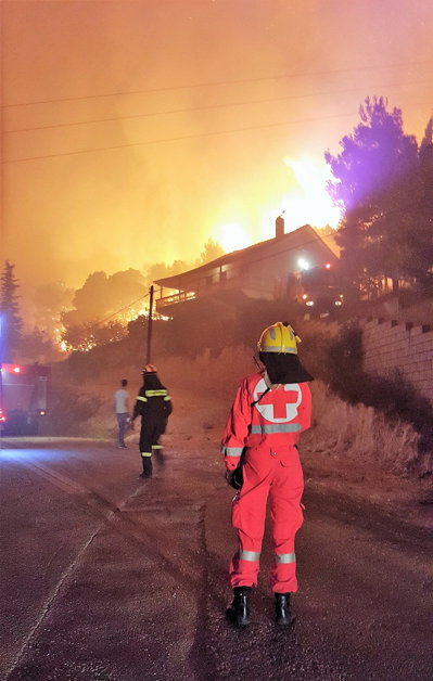 Συμμετοχή Σώματος Εθελοντών Σαμαρειτών, Διασωστών και Ναυαγοσωστών Ε.Ε.Σ. Πατρών στις επιχειρήσεις κατάσβεσης δασικής πυρκαγιάς στη Ζάκυνθο PH1