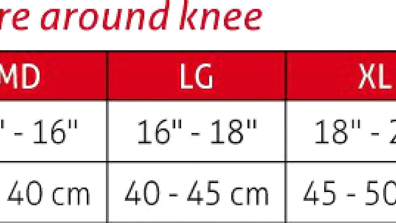 mueller knee brace size chart knee choices palumbo knee brace size chart