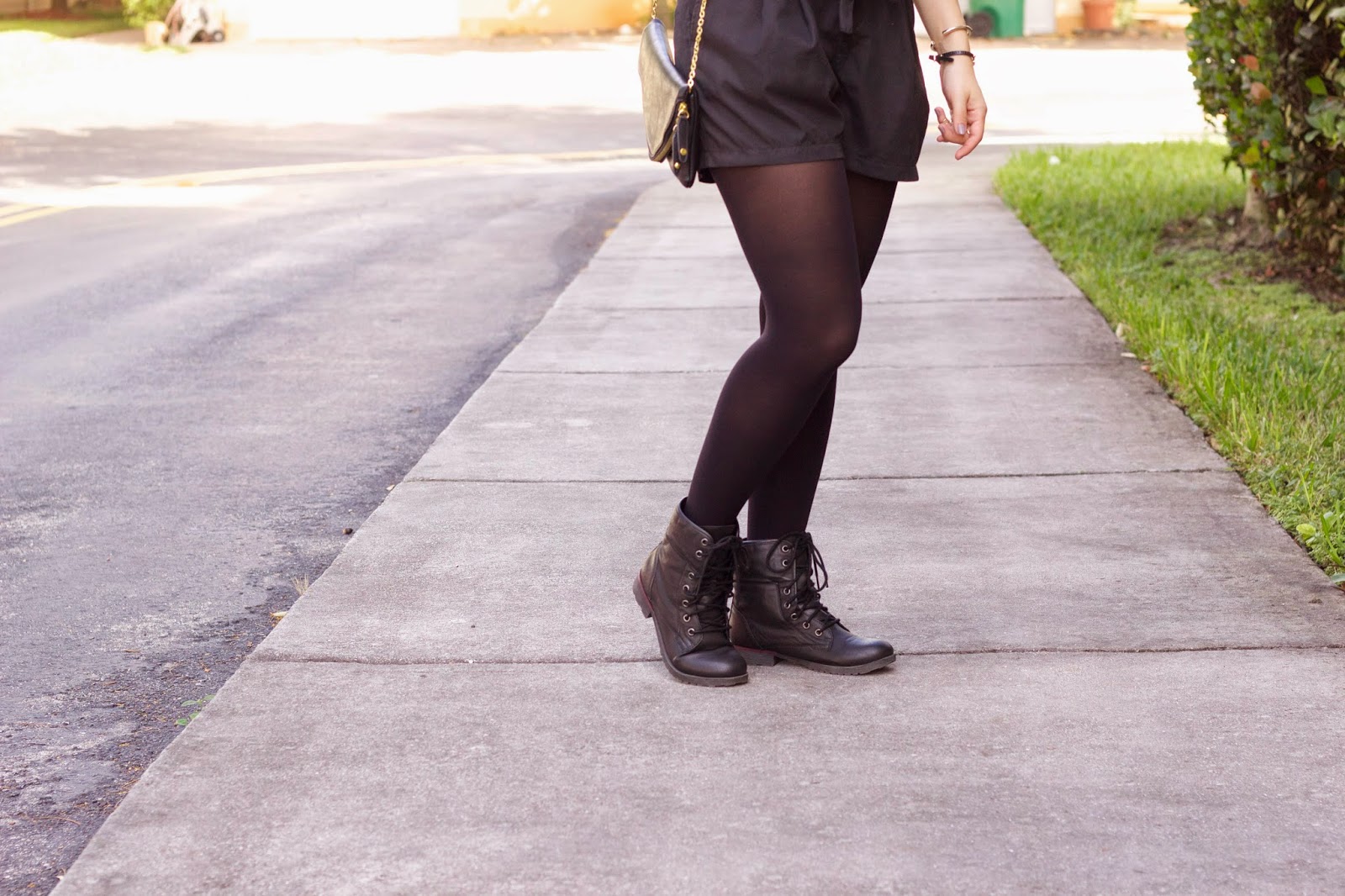 Chic by V: Burgundy Tee and Combat Boots