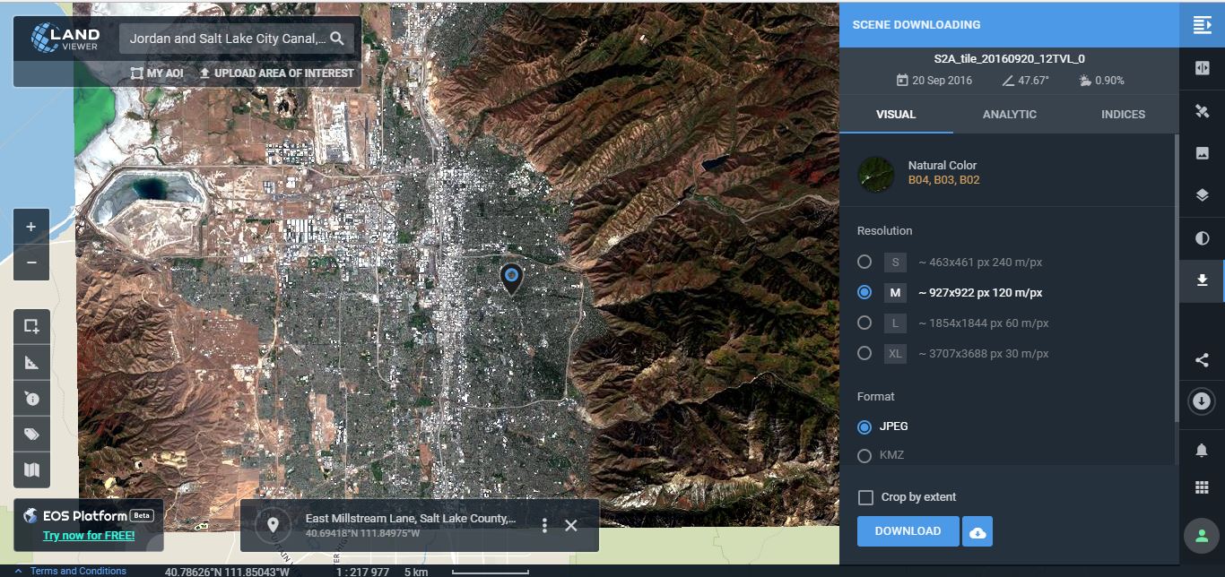 Land Viewer Download Latest Satellite Imagery and Analysis Spectral