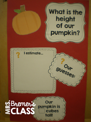 Lots of fall pumpkin activities and pumpkin learning ideas for Kindergarten! Includes anchor chart, measurement, pumpkin life cycle, and lots of fun activities. For Kindergarten and First Grade. #pumpkins #kindergarten #1stgrade #fall #pumpkinlifecycle