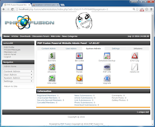Installation von PHP-Fusion 7 PHP CMS auf Windows XAMPP Tutorial 24