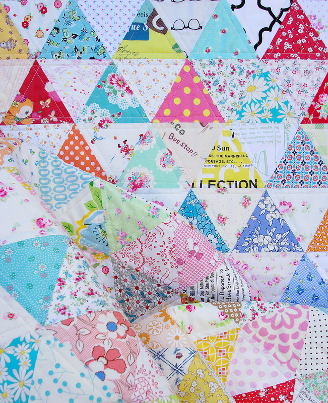 Equilateral Triangle Quilt by Red Pepper Quilts