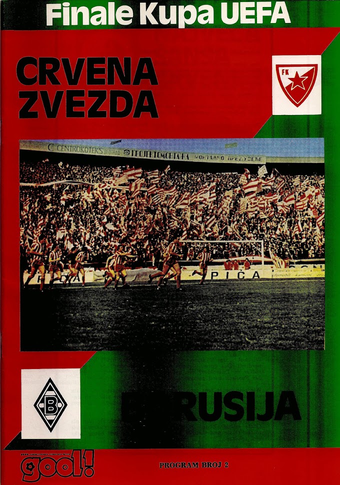 FINALE COUPE DE L'UEFA 1979. Borussia Mönchengladbach vs Etoile Rouge Belgrade.