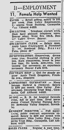 Ambridge Memories: Davidson's Department Store 1957 coat ad