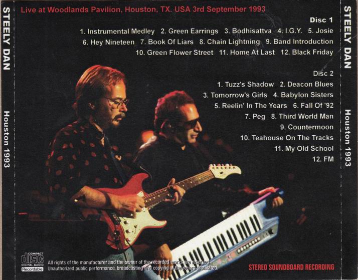 T.U.B.E. Steely Dan 19930903 Houston, TX (SBD/FLAC)