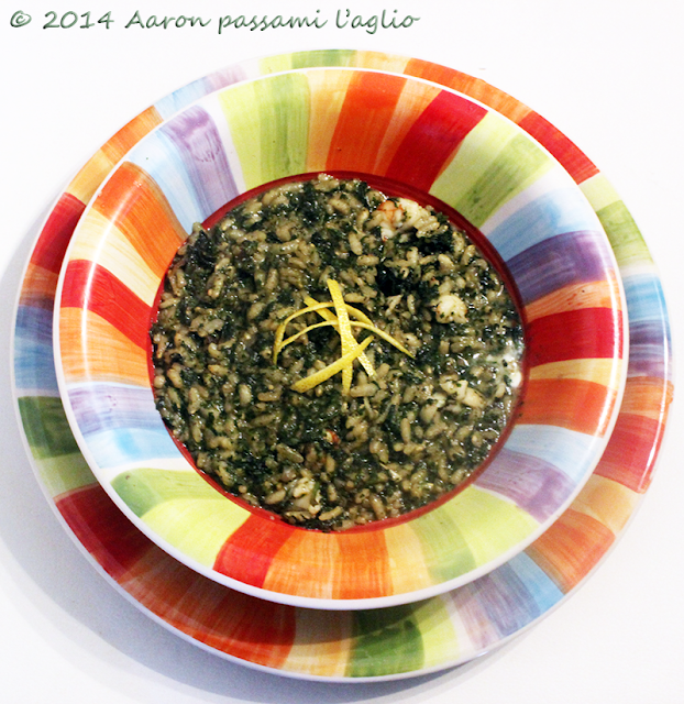"Aaron passami l'aglio" RISOTTO ALLE ORTICHE E GAMBERI