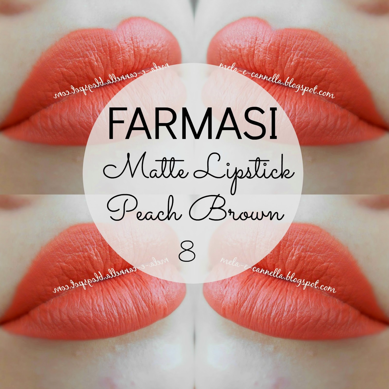 melaecannella FARMASI Matte Lipstick 8 Peach Brown
