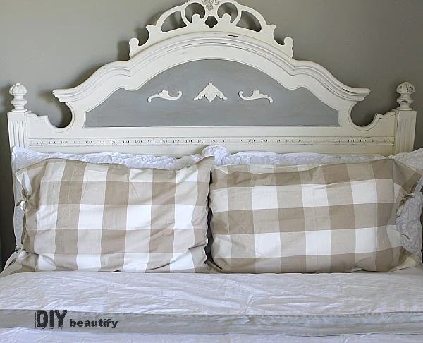 Gorgeous and sumptuous bedding and curtains for a Guest Room Makeover #ORC at DIY beautify!
