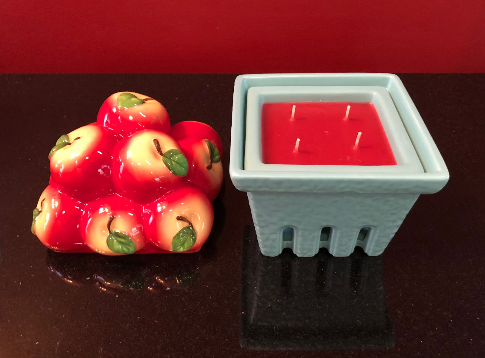 QVC's Harry Slatkin Ceramic Fruit Basket Candle TSV Review Blue Skies