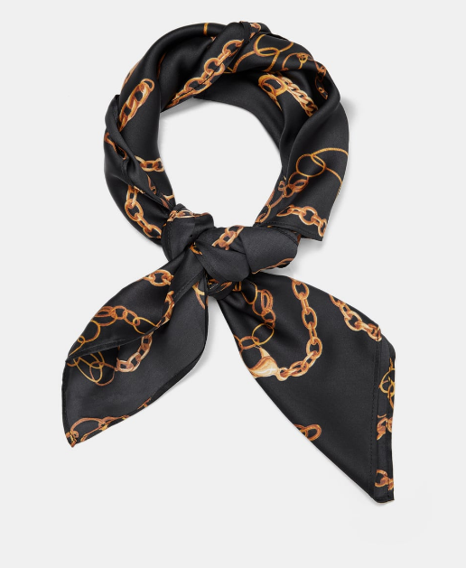 chain print scarf zara