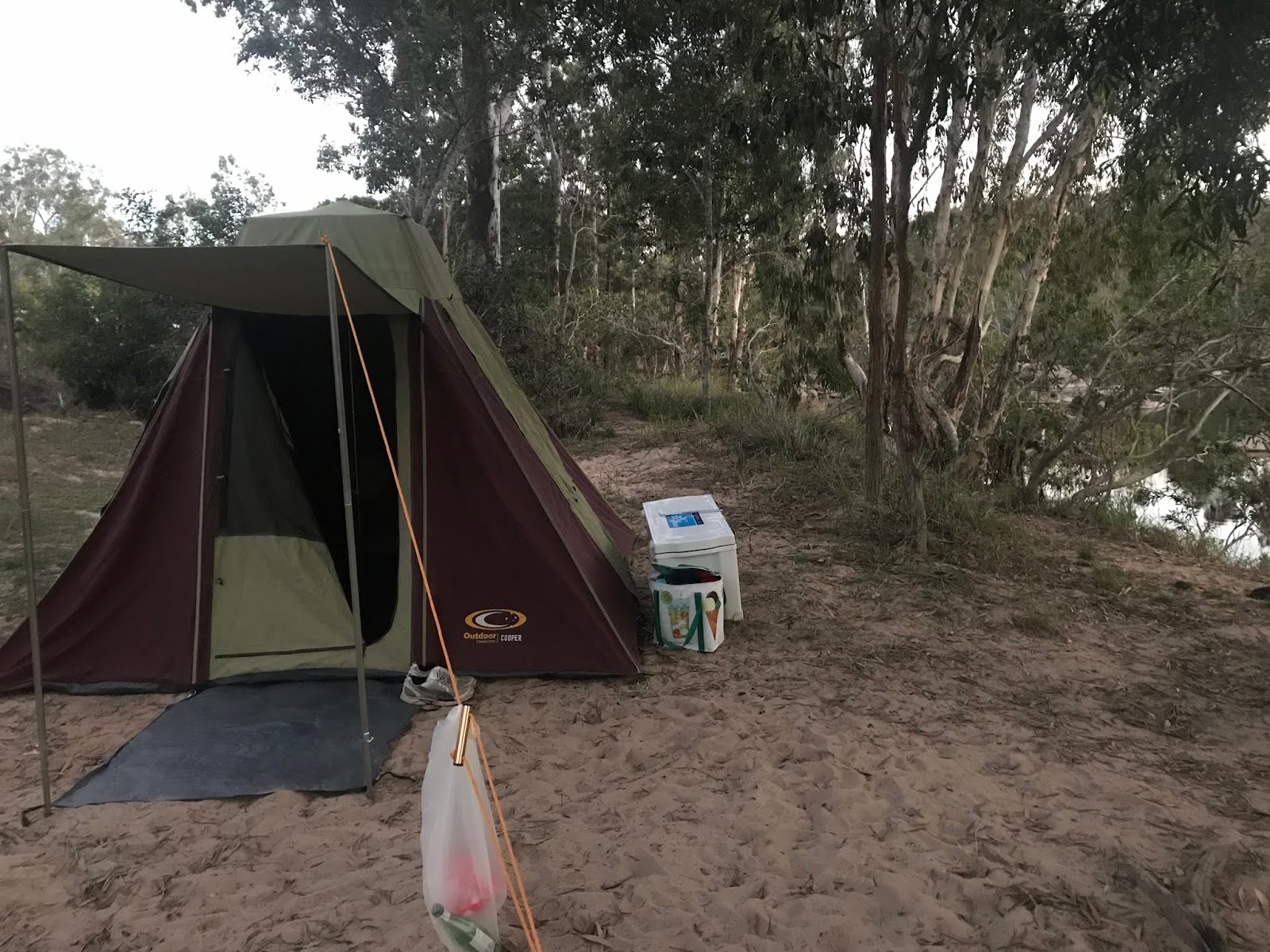 Behind the scenes Blencoe Falls camping, without a bottle opener...