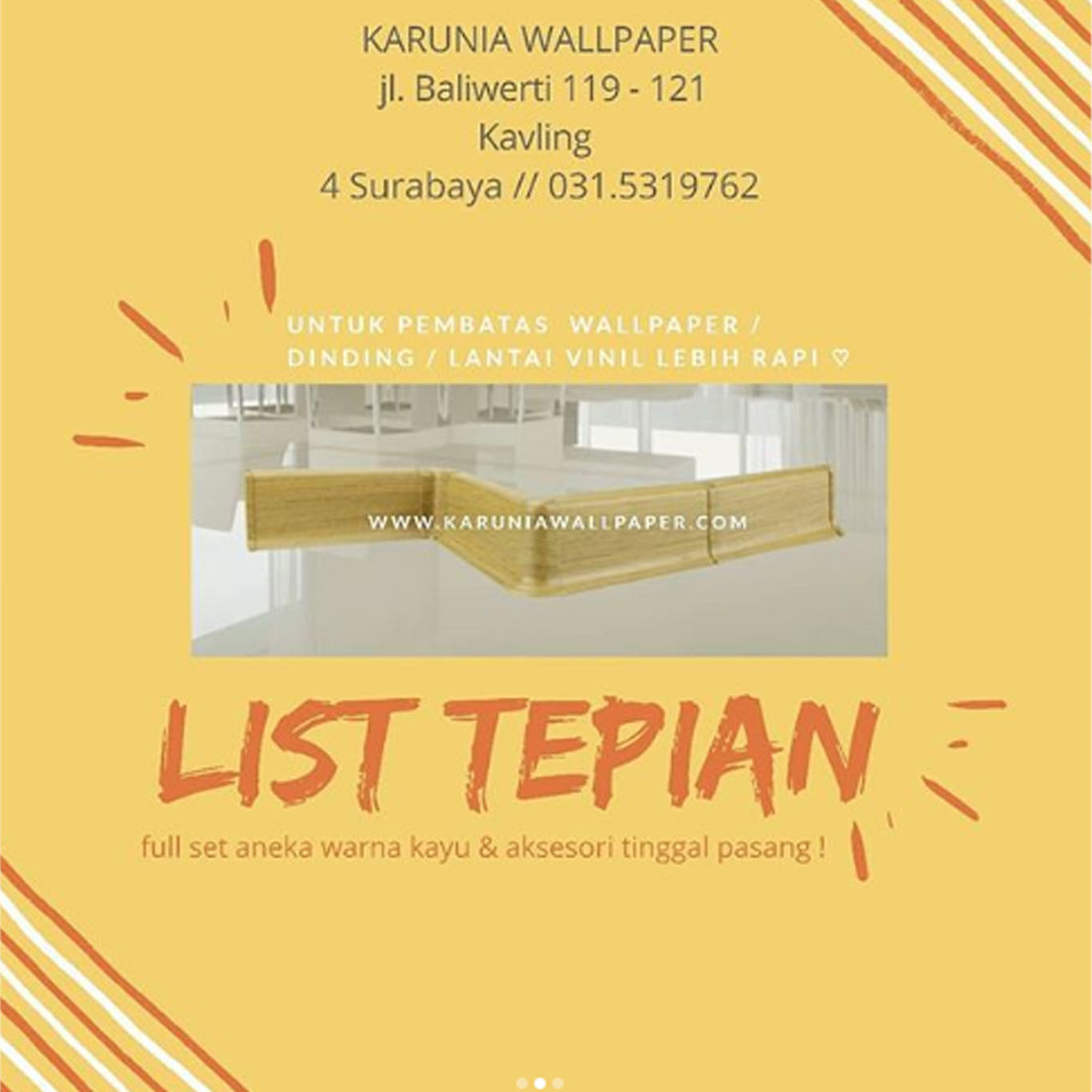 jual aksesori skirting list KARUNIA WALLPAPER SURABAYA