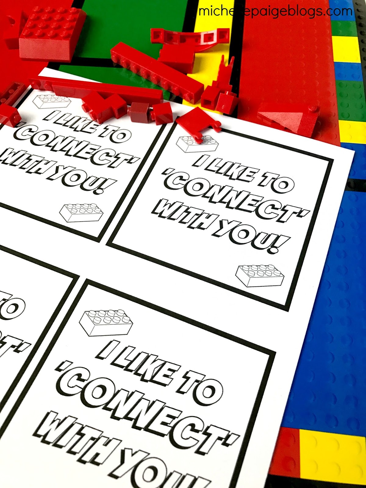 Michelle Paige Blogs Printable LEGO Valentines