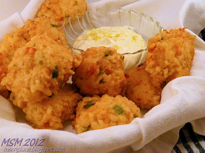 Shrimp Creole Calas w/ Lemony Garlic Mayo | Ms. enPlace