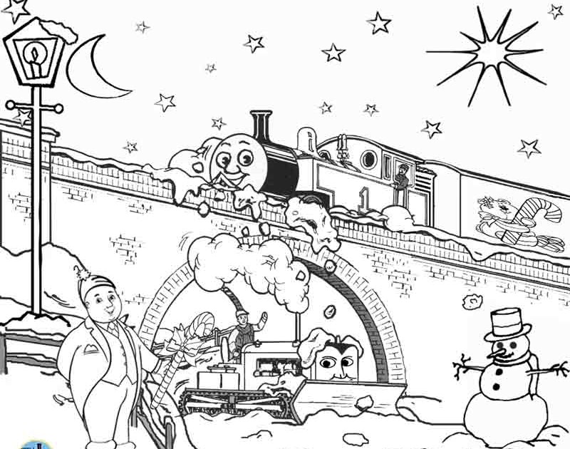 Coloring Pages Of Thomas The Train FREE Christmas Coloring Pages For Kids Printable Thomas
