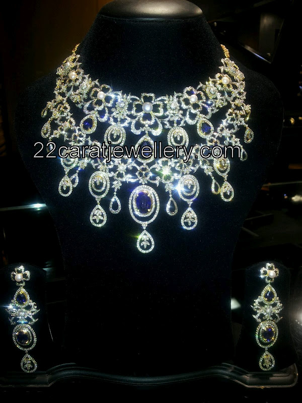 Cubic Zirconia Heavy Necklaces Jewellery Designs