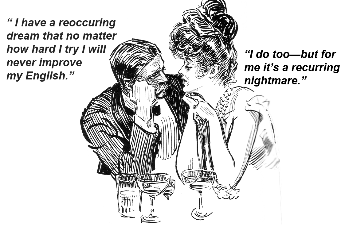 Common Errors In English Usage Daily Entry Reoccurring recurring 