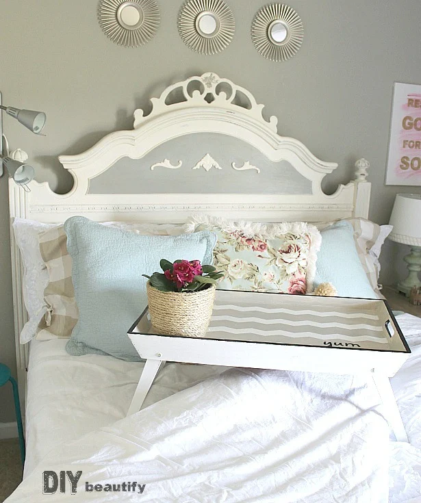 I completely transformed an empty room into a charming Guest Retreat. You've got to see this space now, all the details are at DIY beautify!