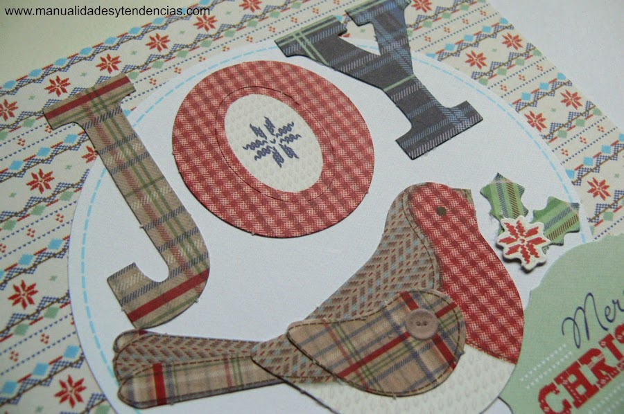 Tarjeta navideña scrapbooking