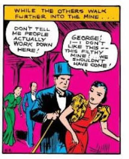 Action Comics (1938) Page 8 Panel 6: Top Hats & Party Dresses discover how the other half lives.