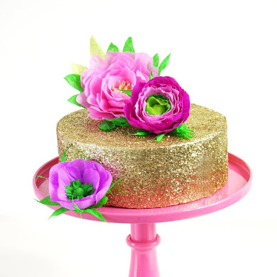 DIY Paper Flower Cake Toppers