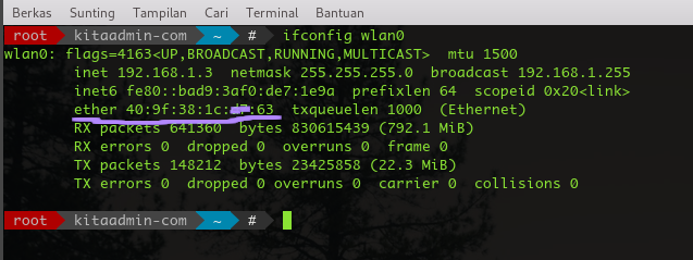 ifconfig Pengertian IP Address dan MAC Address 