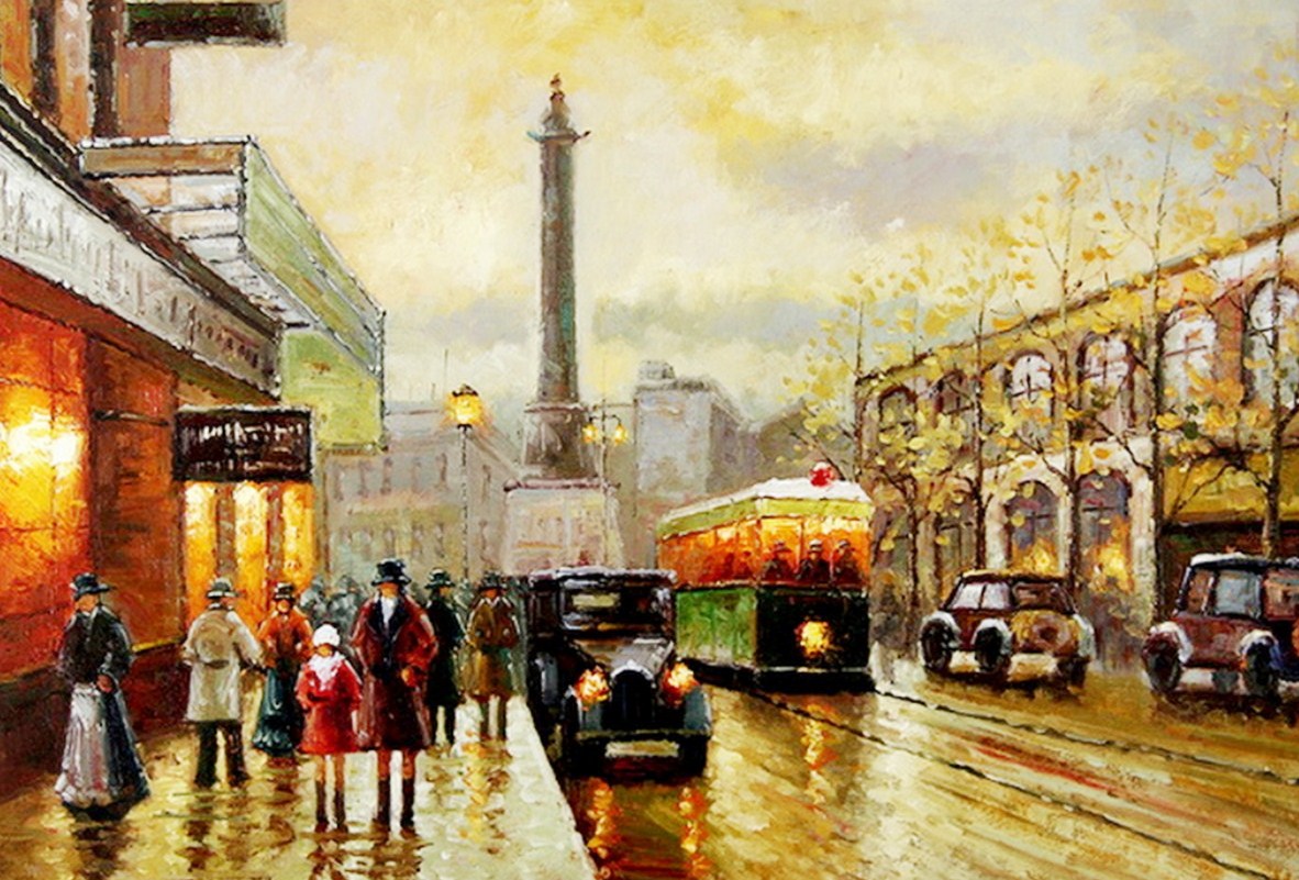 Pintura Moderna y Fotografía Artística : ARTE PINTURA: PAISAJE URBANO