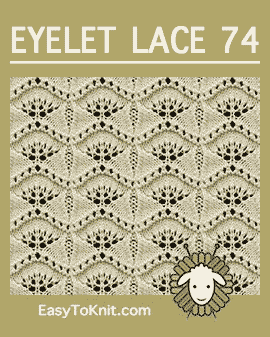 #Knit Eyelet Lace Pattern