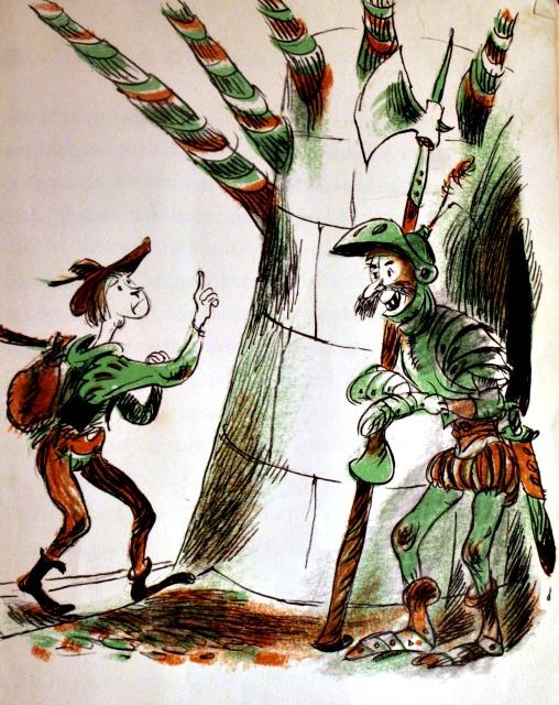 "The Bee, the Harp, the Mouse, and the Bum-Clock" from Favorite Fairy Tales Told in Ireland, retold from the Irish storytellers by Virginia Haviland, illustrated by Artur Marokvia. Little, Brown and Company, 1961.