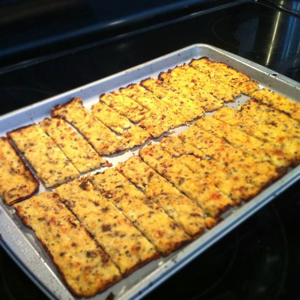 Gluten Free, Grain Free Cheesy Garlic Cauliflower Bread Sticks Joki's