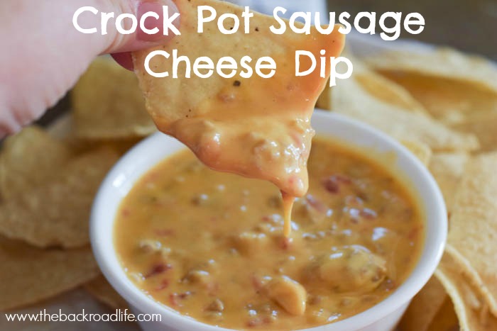 Crock Pot Sausage Cheese Dip. A delicious 3 ingredient crock pot chip dip