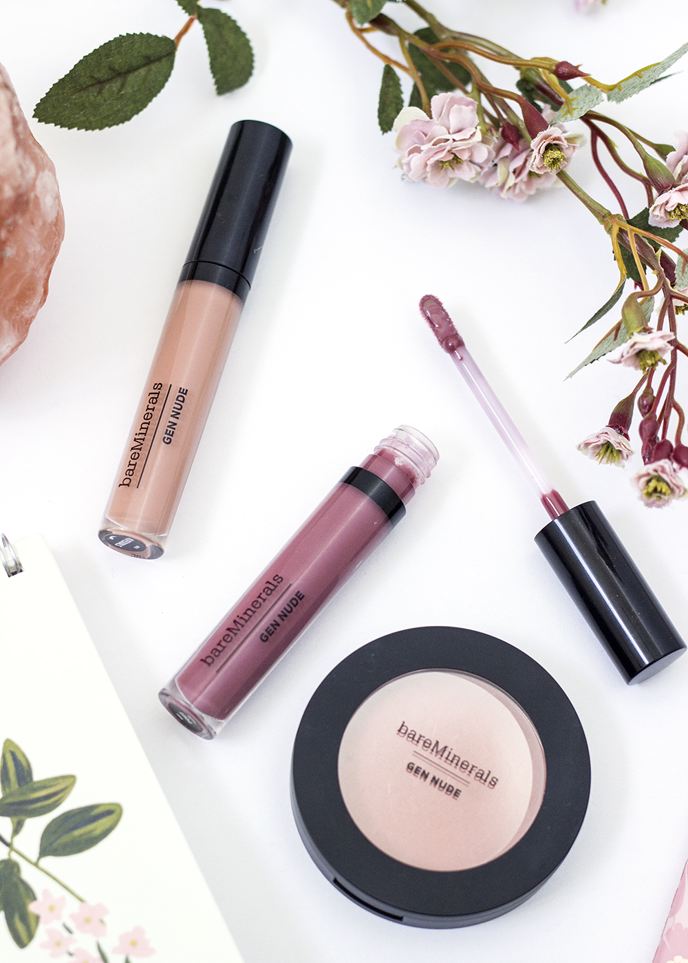 BareMinerals Patent Lip Lacquers in Pout and #Lifegoals