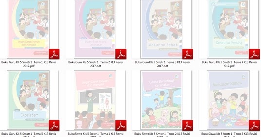 Download 18 Buku Tematik Terpadu Kurikulum 2019 Edisi
