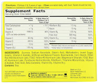 flinstones vitamin label vitamin label, flinstones vitamins