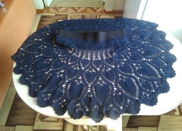 Tina's handicraft : crochet skirt pineapple stitch
