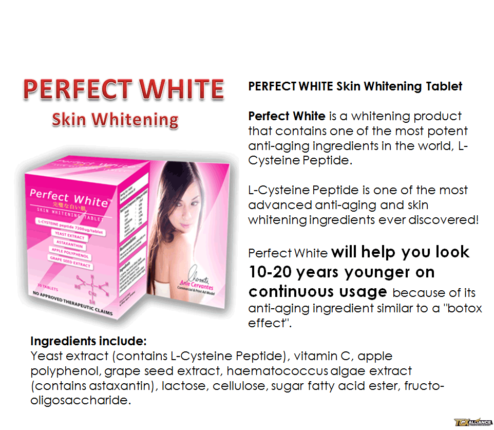 Aim Trojan Perfect White Skin Whitening Tablet