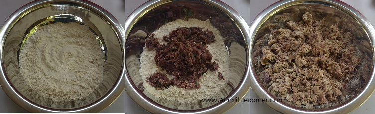 How to make Red Cabbage Paratha- Step 4