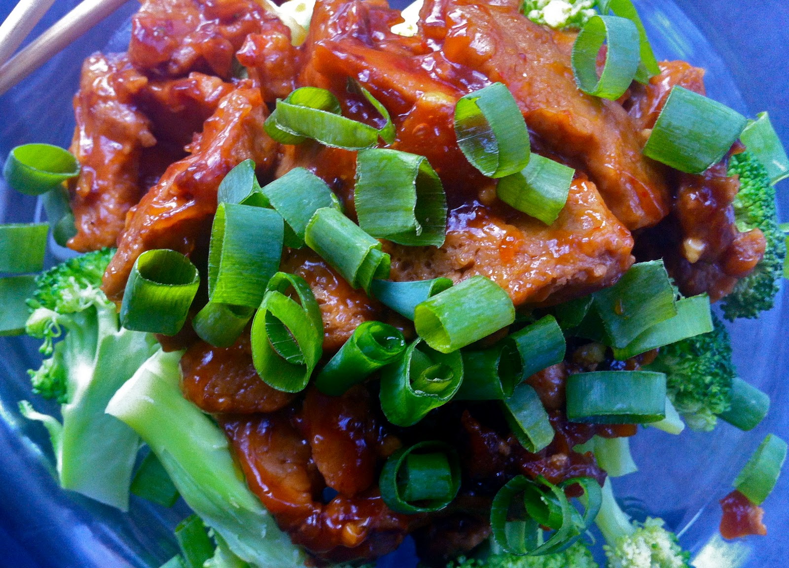 A Girl and her Food Processor General Tso's Seitan