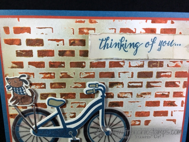 Bike Ride, Brick Wall, Frenchie Stamps, Stampin'Up!,