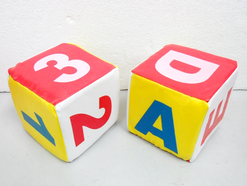 BongBongIdea SOFT CUBE BLOCKS TOY NUMBERS AND ALPHABETS