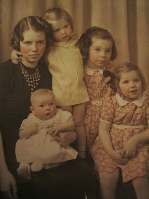 Mabel LeRe Erwin Snyder and her girls (Barbara is to the right of the girl in yellow) Climbing My Family Tree: Mabel LeRe Erwin Snyder and her girls (Barbara is to the right of the girl in yellow)