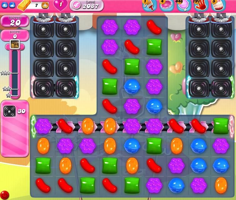 Candy Crush Saga level 2087 Candy Crush Saga level 2087