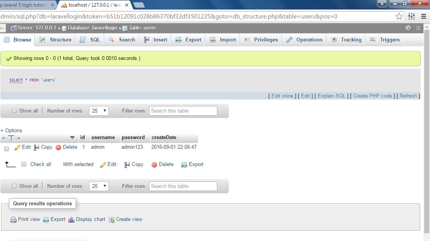 php example