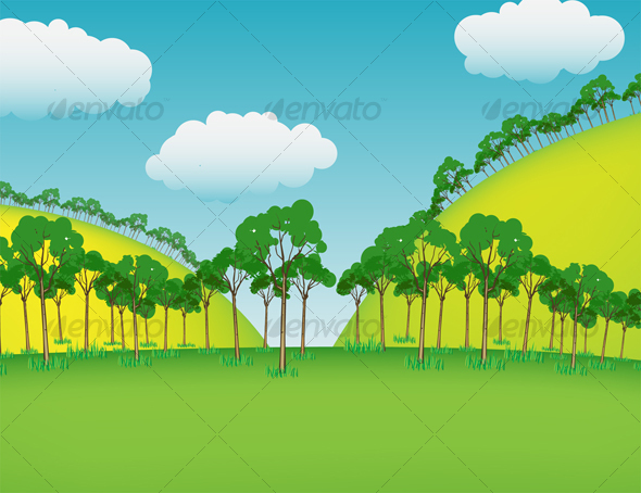 Love Watch Cartoon Backs Desktop Backgrounds Gambar Hutan Vektor